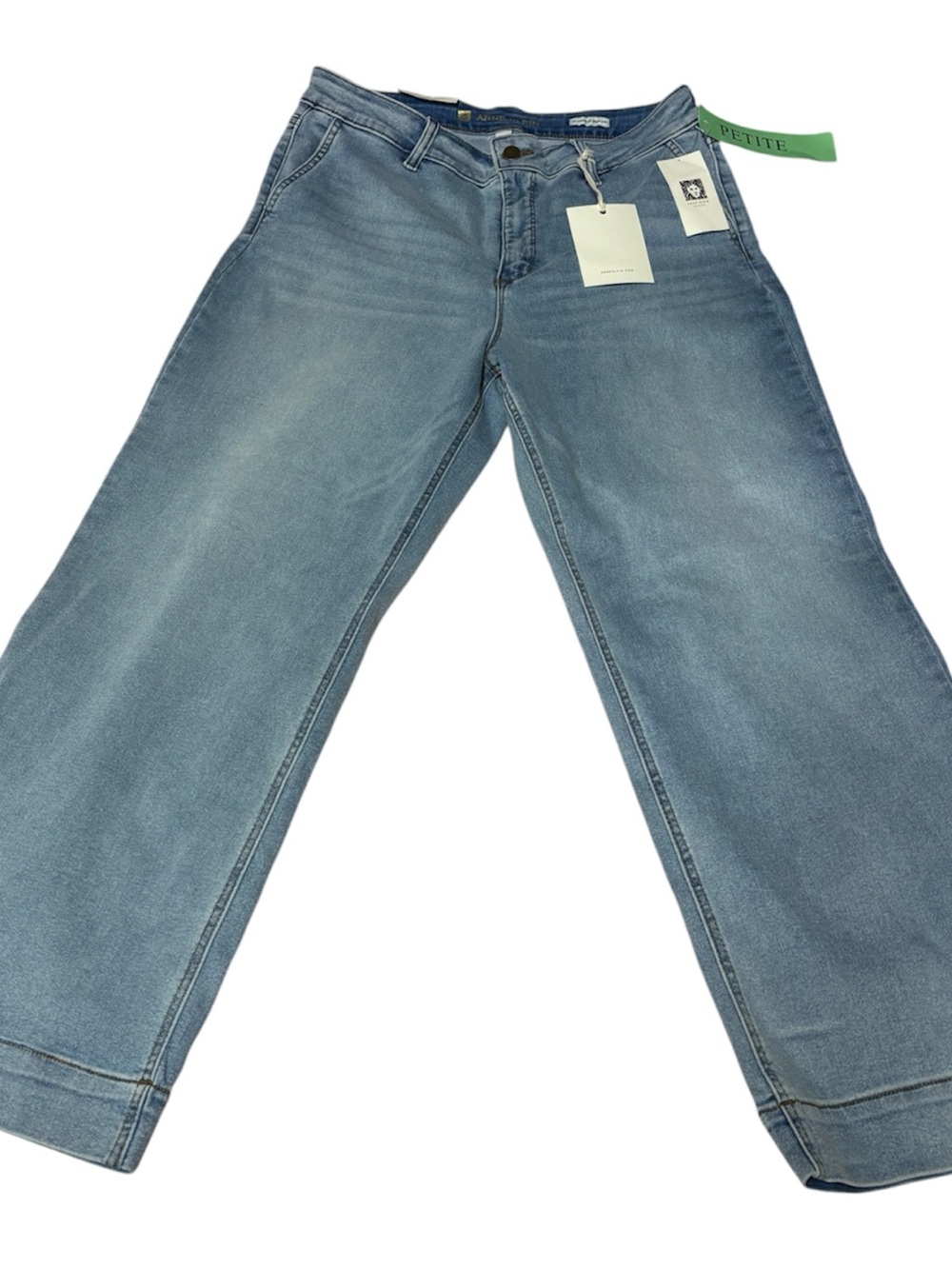 Anne Klein Light Blue Wide-Leg women’s Jeans Petite NWT